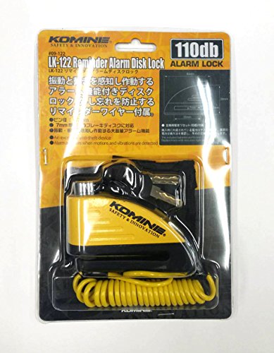 コミネ(KOMINE) バイク用 リマインダーアラームディスクロック LK-122 & バイク用 アラームパッドロック LK-120【セット買い】 中間 画像
