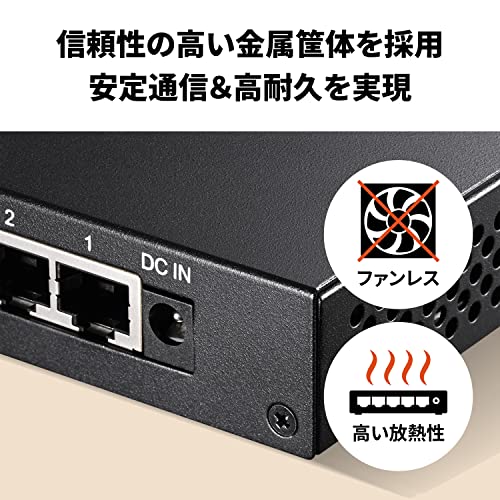 【Amazon.co.jp限定】 バッファロー 8ポート スイッチングハブ Giga 金属筐体 簡易パッケージ 壁掛け設置対応 LSW6-GT-8ESL/NBK 最後 画像