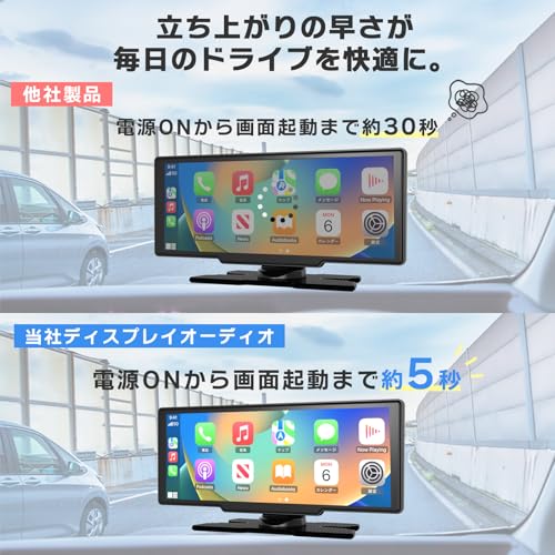 KEIYO【ディスプレイオーディオ】 8.1インチ IPS液晶タッチパネル ワイヤレスCarplay/AndroidAuto ミラーリング Bluetooth音楽&通話 音声コントロール 簡単取り付け 安心の日本メーカー AN-N004【公式ショップ】 (ディスプレイオーディオ 8.1inch 単品) 中間 画像
