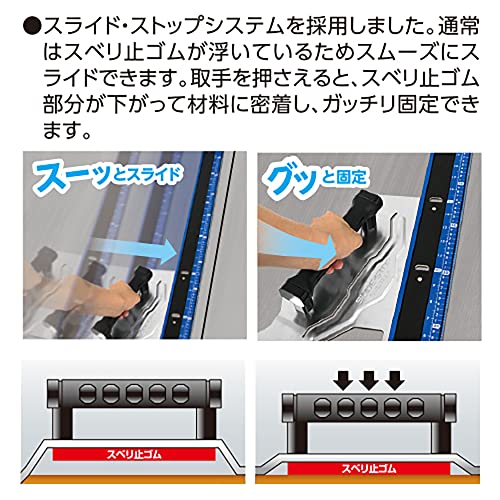 シンワ測定(Shinwa Sokutei) 丸ノコガイド定規 エルアングル Plus 併用目盛 1m 73152 中間 画像