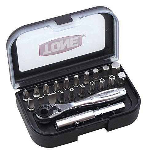 トネ(TONE) ビットラチェットセット BRS20 ビット差込 &6.35mm(1/4") ブラック 内容22点 画像1