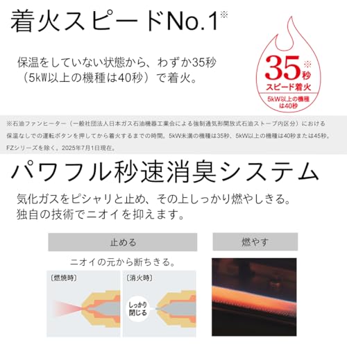 ダイニチ (Dainichi) 石油ファンヒーター (木造15畳まで/コンクリート20畳まで) Lタイプ ム-ンホワイト FW-5625L-W 最後 画像