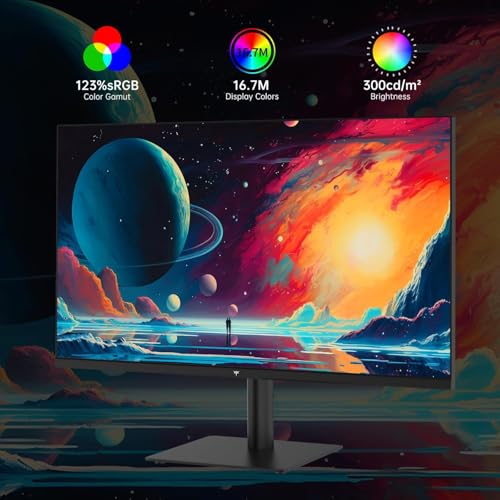 KTC 27 Inch QHD(2560 * 1440) 100Hz Computer Monitor - IPS Panel, Anti-Blue Light Screen, 100% High Color Gamut, 123% sRGB, Support FreeSync and GSync, PC Monitor for Casual Gaming and Working 中間 画像