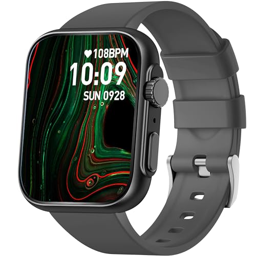 スマートウォッチ 通話可能 日本語表示対応 【2025年新型】1.9インチ大画面 防水IP67 睡眠管理 活動量計 123種運動モード メッセージ通知 iPhone Android対応 レディース メンズ 誕生日プレゼント Valentine's Day ギフト ブラック 1枚目 画像