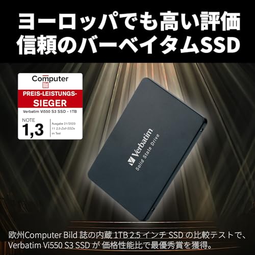 Verbatim バーベイタム NVMe PCIe Gen4.0x4 PCIe4.0 Vi5000シリーズ 2TB 最大読込 5000MB 国内代理店IO Dataサポート 31827-J 中間 画像