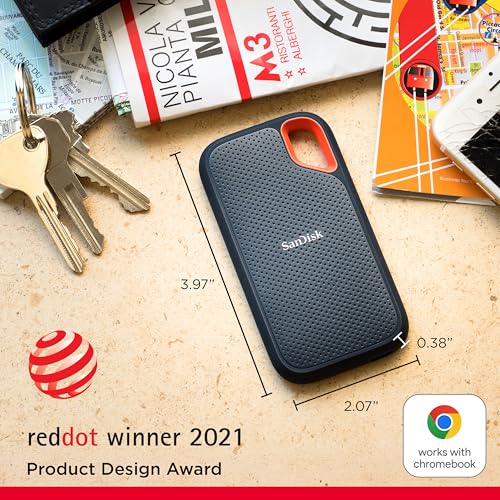 SanDisk 2TB Extreme Portable SSD - Up to 1050MB/s - USB-C, USB 3.2 Gen 2 - External Solid State Drive - SDSSDE61-2T00-G25 最後 画像