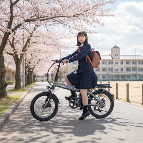 自転車 最大続行距離100km 坂登30度 ギア5段変速 自転車ミラー/スマホホルダー付き 防水機能 軽量 耐震性 頑丈性 耐荷重150kg (TIE, gray) 最後 画像