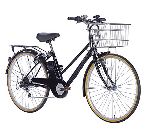 21Technology 電動アシスト自転車 (26インチ) シマノ製外装6段変速 自転車 電動アシスト シティサイクル 型式認定 リチウムイオンバッテリー DACT266 (ジェットブラック) 1枚目 画像
