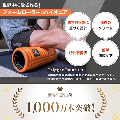 トリガーポイント(TRIGGERPOINT) グリッド フォームローラー 筋膜ローラー 筋膜リリース ストレッチローラー マッサージローラー セルフケア リカバリー EVA素材 高耐久 スポーツ デスクワーク対応 ピンク 最後 画像