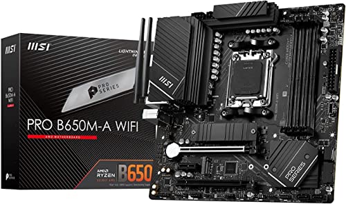 MSI マザーボード PRO B650M-A WIFI AMD Ryzen 7000 シリーズ(AM5)対応B650チップセット搭載 micro-ATX MB5909 1枚目 画像