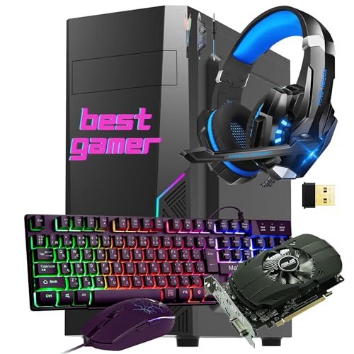 【整備済み品】ゲーミングPC 5点セット GTX1650搭載 Core i5-8400 メモリ16GB SSD512GB Windows11 デスクトップ 本体・ゲーミングキーボード・マウス・ヘッドセット・WiFi付属 フォートナイト マイクラ影MOD対応 画像1
