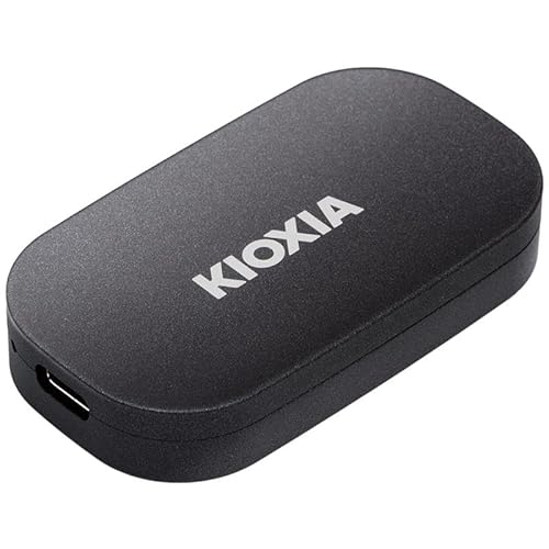 キオクシア KIOXIA SSD 外付け 1TB USB3.2 Gen2 最大読出速度 1,050MB/秒 【 Type-C搭載iPhone / PS5 / PS4 動作確認済み 】 国産3次元フラッシュメモリ搭載 耐衝撃 アルミ筐体 ハードウェア暗号化 パスワード保護 EXCERIA PLUS G2 ポータブル SSD-PKP1.0U3G2BN 画像1