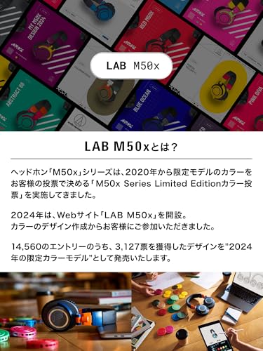 オーディオテクニカ スタジオ モニターヘッドホン 限定カラー ATH-M50x LAB 有線/スタジオレコーディング/ミキシング/DJ/トラックメイキング/ゲーミング 最後 画像