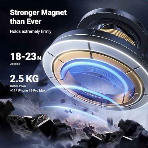 UGREEN 車載ホルダー magsafe式 エアコン吹き出し口 マグネット 超強磁力 magsafeホルダー 片手操作可能 車 スマホホルダー マグセーフ 車 携帯ホルダー 横型縦型吹き出し口対応 取り付け簡単 4.3-7.6インチ対応 iPhone 16/15/14/13/12など対応 メタルリング付き 最後 画像