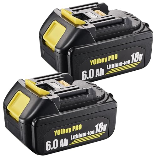 YOIbuy PRO 18V リチウムイオンバッテリー 6.0Ah実容量 MKT 18V互換 全保護基板 最大放電電流60A 国内正規品 BL1860B (2) 画像1
