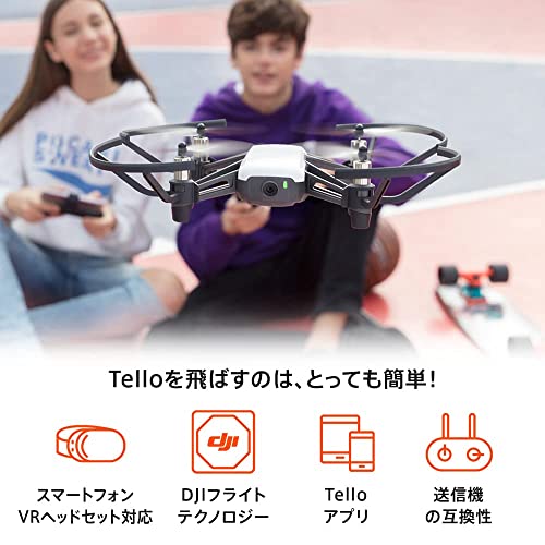 DJI Tello ドローン ブーストコンボ バッテリー3個付属 国内認証済み ドローン撮影 80g 申請不要の100g未満 軽量 ミニドローン 登録して賠償責任保険が1年間無償付帯 自動離陸 自動着陸 720P伝送 最大飛行時間39分 ビジョンポジションニングシステム 衝突検出 プログラミング可能(アップリアップデート後) 空撮 大人向けギフト 誕生日プレゼント 初心者 子供用 学生 DEERC 最後 画像