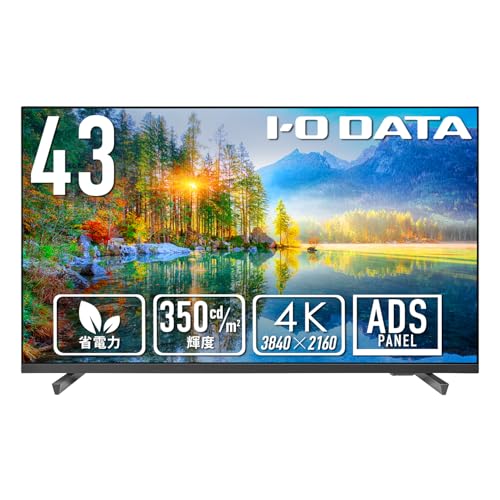 IODATA モニター 43インチ 4K UHD ADSパネル 広視野 350cd/m2 18時間連続稼働 サイネージ 会議室 フレームレス (HDMI×3/D-sub9ピン/スピーカー付/リモコン付/土日サポート/日本メーカー) EX-U431DX 1枚目 画像