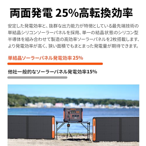 Jackery SolarSaga 100 ソーラーパネル 100W 太陽光パネル USB-C/USB-A/DC出力 折りたたみ式 ソーラーチャージャー ETFE ポータブル電源 充電器 スマホやタブレット 充電可能 高変換効率 薄型 軽量 コンパクト 単結晶 防災 IP65防水 (100W 18V 5.55A) ジャクリ ポータブル電源 対応 中間 画像
