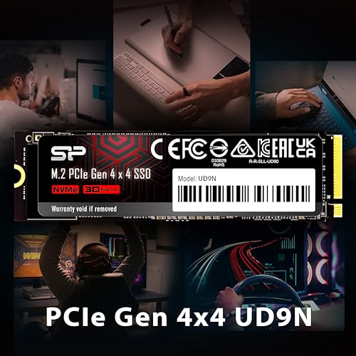 シリコンパワー SSD 1TB【超高速 ゲーミングSSD】Read 5,000MB/s Write 4,800MB/s 3D NAND M.2 2280 PCIe4.0×4 NVMe1.4 UD9Nシリーズ SJ01KGBP44UD9N05J5 最後 画像