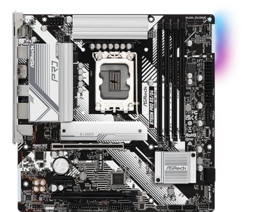 ASRock マザーボード B760M Pro RS/D4 Intel 第12世代 ・ 13世代 CPU ( LGA1700 )対応 B760チップセット DDR4 Micro ATX マザーボード 【国内正規代理店品】 中間 画像
