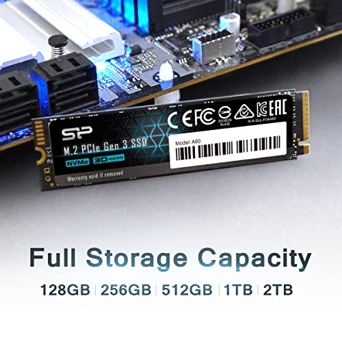 Silicon Power (シリコンパワー) 2個パック 1TB NVMe M.2 PCIe Gen3x4 2280 SSD 中間 画像