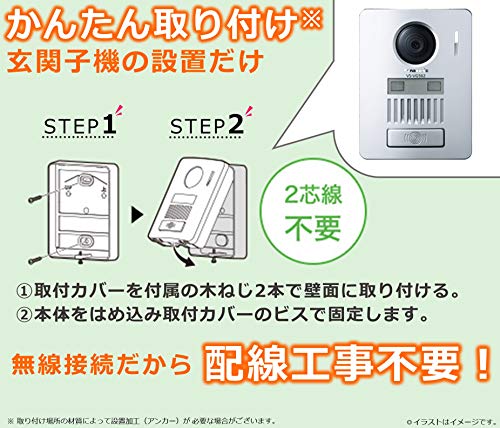 パナソニック ワイヤレステレビドアホン 配線工事不要 LEDライト搭載 VS-SGZ20L 中間 画像