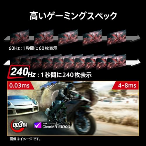 【Amazon.co.jp限定】 MSI QD-有機EL ゲーミングモニター MAG 272UP QD-OLED X24 26.5インチ/4K UHD/QD-OLEDパネル/240Hz/0.03ms（GTG）/ハードウェアブルーライトカット/DisplayHDR True Black 400/AIビジョン/HDMI2.1/DP 1.4a/USB Type-C/高さ調整/メーカー3年保証 中間 画像