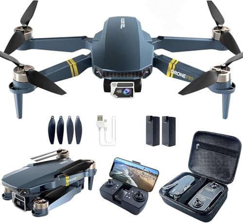 ドローン カメラ付き CHUBORY Drone WIFI搭載 申請不要 屋外 小型 4Kカメラ 収納ケース付き バッテリー3個 60分飛行時間 フォローミーモード ウェイポイントモード 誕生日ギフト F89 蓝 Brushless Super Endurance Foldable Drone 1枚目 画像
