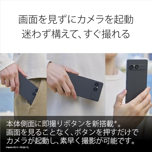 ソニー Xperia 10 VII チャコールブラック SIMフリースマホ XQ-FE44 B1JPCX0 【日本正規代理店品】 中間 画像