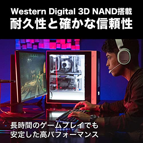 Western Digital ウエスタンデジタル WD BLACK M.2 SSD 内蔵 8TB NVMe PCIe Gen4 x4 (読取り最大 7200MB/s 書込み最大 6600MB/s) ゲーミング PC WDS800T2X0E-EC SN850X 【国内正規取扱代理店】 中間 画像