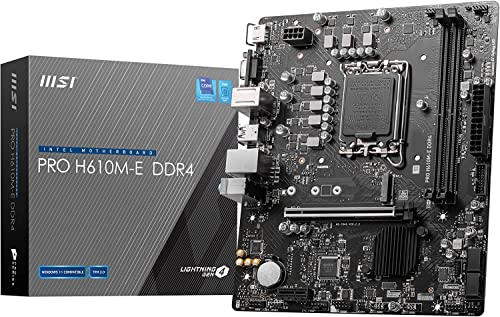 MSI マザーボード 初心者向け【Amazon限定モデル】 PRO H610M-E DDR4 第14/13/12世代Intel(LGA1700)対応1xPCI-e 4.0 x16 Micro-ATX [Intel H610 搭載] MB6174 画像1