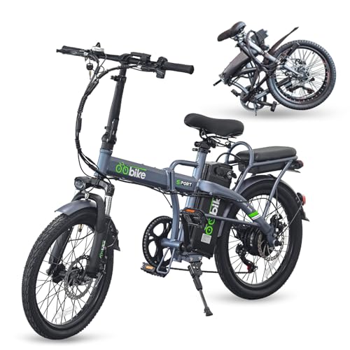 自転車 最大続行距離100km 坂登30度 ギア5段変速 自転車ミラー/スマホホルダー付き 防水機能 軽量 耐震性 頑丈性 耐荷重150kg (TIE, gray) 画像1
