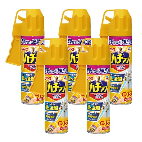 アースジェット ハチアブ マグナムジェット ハチ スプレー 蜂駆除スプレー 550ml 5本入 ハチ撃退 巣作り防止 ハチ避け 害虫駆除 画像1