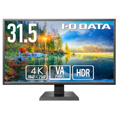 アイ・オー・データ IODATA モニター 31.5インチ 4K 60Hz VAパネル (HDR/PS4/HDMI×3/DisplayPort×1/スピーカー付/3年保証/土日サポート/日本メーカー) EX-LD4K321VB 1枚目 画像