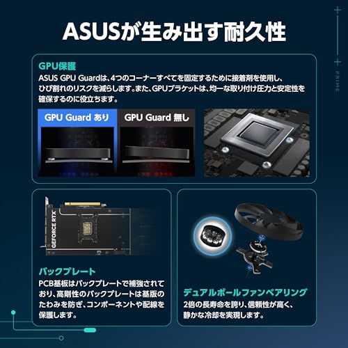 ASUS RTX5070 搭載 ビデオカード PCIe 5.0 12GB GDDR7 OC Edition PRIME-RTX5070-O12G 国内正規代理店品 中間 画像