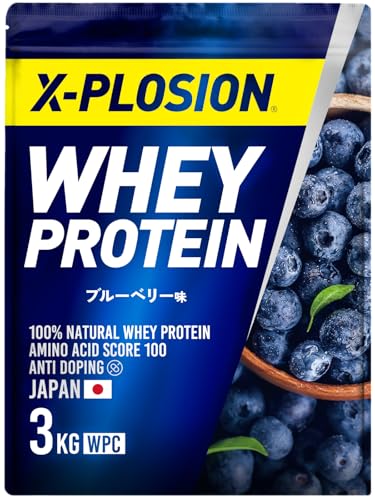 エクスプロージョン プロテイン 3kg ホエイプロテイン ブルーベリー味 WPC X-PLOSION 日本製造 1枚目 画像