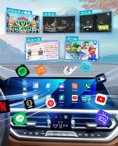 【BMW完全専用|他車種非対応】オットキャスト OTTOCAST OttoAibox i3 CarPlay AIボックス (Android 13搭載 4+64GB) BMW無線CarPlay/iDrive連動 YouTube/Netflix/ABEMA車内視聴 高精度GPS&音声操作 BMW純正システム互換 技適認証済 中間 画像