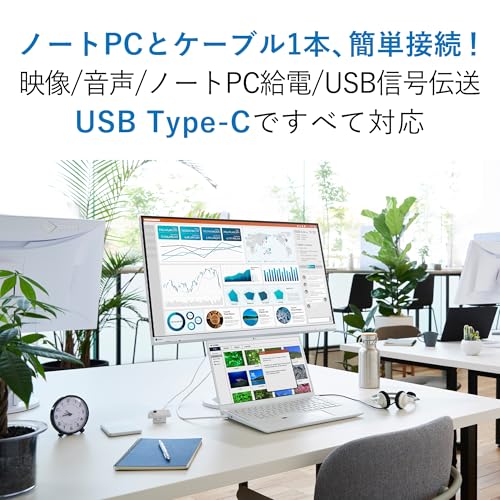 EIZO FlexScan EV2740S-BK (27.0型モニター/3840×2160/USB/Type-C対応/アンチグレアIPS/疲れ目軽減/縦回転/スピーカーあり/5 ブラック) 中間 画像