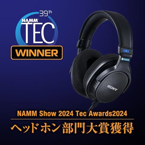 ソニー(SONY) モニターヘッドホン MDR-MV1:背面開放型モニターヘッドホン/立体音響・ステレオ制作に適した広い音場表現/ハイレゾ対応/超広帯域再生/快適な装着性/Φ3.5㎜変換ケーブル付属/立体音響制作/ステレオ音響制作/有線/ミキシング/マスタリング/プロ/クリエイター ブラック MDR-MV1 Q 最後 画像
