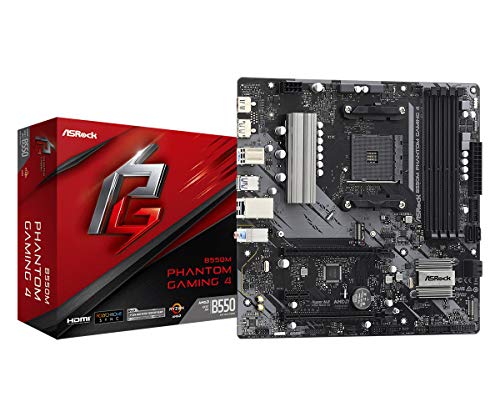 ASRock AMD Ryzen5000シリーズ(Soket AM4)対応 B550チップセット搭載 MicroATX マザーボード【国内正規代理店品】B550M Phantom Gaming 4 1枚目 画像