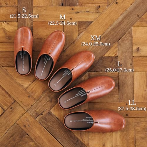 [フロンティア] 歩くを考えたスリッパ room's ルームズ メンズ レディース 室内 来客用 ルームシューズ ダークブラウン L 25.0-27.0cm 中間 画像