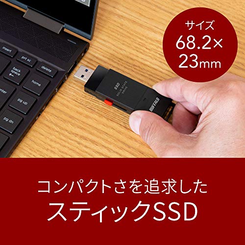 【Amazon.co.jp限定】バッファロー SSD 外付け 1.0TB 超小型 コンパクト ポータブル PS5/PS4対応(メーカー動作確認済) USB3.2Gen1 ブラック SSD-PUT1.0U3-B/N 最後 画像