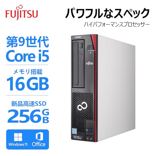 【整備済み品】 【Amazon.co.jp 限定】富士通 デスクトップPC ■第9世代Core-i5/MS & Office 2019/Win11 Pro/USB 3.0/DVDドライブ/Displayport対応/高性能/初期設定済 (1)第9世代 i5/メモリ16GB/SSD:256GB) 最後 画像