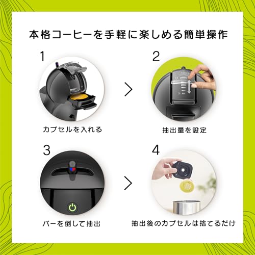 ドルチェ グスト ミニミー ピアノブラックグレー 1台 中間 画像