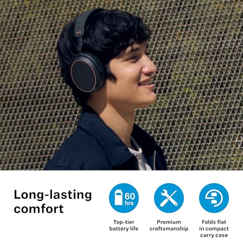 【Amazon.co.jp限定カラー】ゼンハイザー sennheiser MOMENTUM 4 Wireless 最高級音質のワイヤレスヘッドホン ブラックコッパー 高性能ドライバー ノイズキャンセリング 60時間再生 タッチパネル 低遅延 aptX Adaptive マルチポイント 【国内正規品】 中間 画像