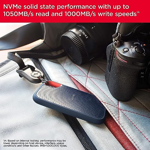 SanDisk 2TB Extreme Portable SSD - Up to 1050MB/s - USB-C, USB 3.2 Gen 2 - External Solid State Drive - SDSSDE61-2T00-G25 中間 画像