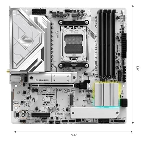 ASRock マザーボード B850M Steel Legend WiFi AMD Ryzen 9000 / 8000 / 7000 シリーズ CPU (Soket AM5) 対応 DDR5 Micro ATX マザーボード 【国内正規代理店品】 最後 画像