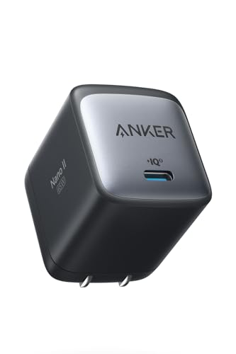 Anker Nano II 65W (PD 充電器 USB-C)【独自技術Anker GaN II採用/PD対応/PSE技術基準適合/折りたたみ式プラグ】MacBook PD対応Windows PC iPad iPhone Galaxy Android スマートフォン ノートPC 各種 その他機器対応 (ブラック) 1枚目 画像