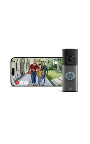 【New】Ring Wired Doorbell Pro (リング ワイヤードドアベル プロ 電源直結モデル) | 高画質・広角の4Kドアホン | 10倍ズーム・モーション検知搭載 | Ring Home プラン30日間無料体験付き - ダークシルバー 1枚目 画像