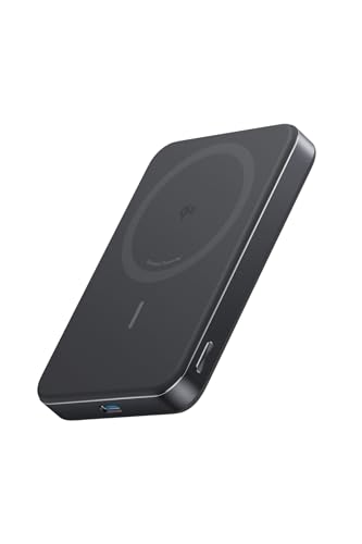 Anker MagGo Power Bank (10000mAh, Slim) Qi2認証 ワイヤレス充電 最大出力15W MagSafe対応 マグネット式ワイヤレス充電対応 コンパクト 薄型 小型 iPhone 17 / 16 / 15 / 14 / 13 / 12 シリーズ (ブラック) 1枚目 画像